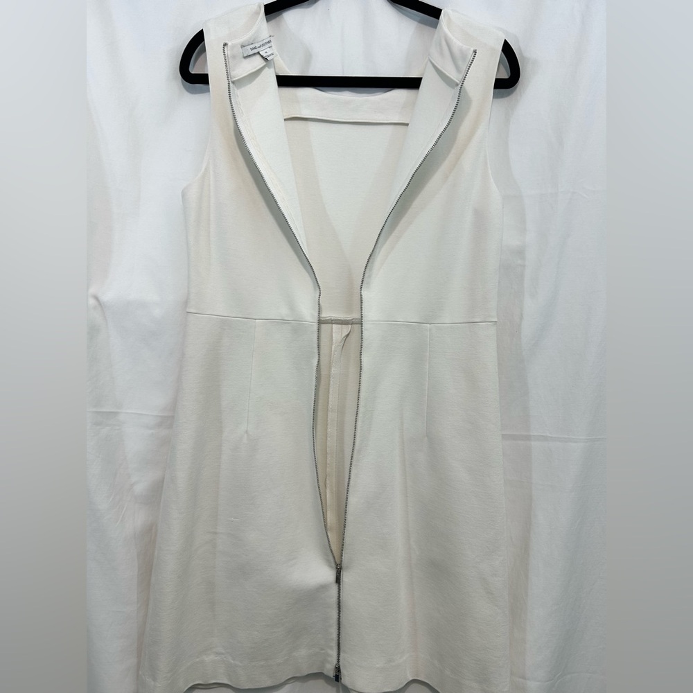 Diane von Furstenberg Carpreena Mini A-Line, White Dress with Pockets, Size 10 - Picture 5 of 10